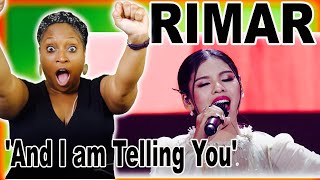 RIMAR - AND I AM TELLING YOU I'M NOT GOING - ROAD TO GRAND FINAL - Indonesian Idol 2021-REACTION