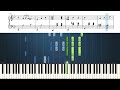 howl’s moving castle merry go round of life piano tutorial with sheet music