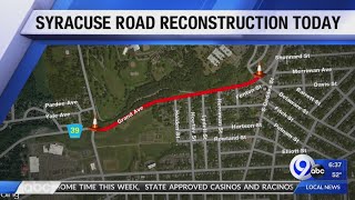 Traffic alert: Road construction on Grand Avenue in Syracuse
