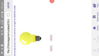 JAVASCRIPT LIGHT BULB ON OFF USING HTML AND JAVASCRIPT | project beginners JAVASCRIPT