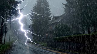 Heavy Rain and Thunder Sounds for Sleeping | Thunderstorm Sleep Sounds, Live Stream