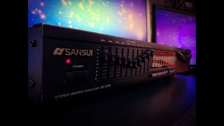 Sansui SE-4200 90's Vintage Stereo Graphic Equalizer Testing