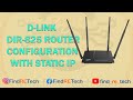 Dlink DIR 825 WiFi Router Configuration Step by Step with Static IP