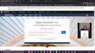 Higher Education from Cambridge University Press walk-through for instructors