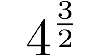 Simplify 4^(3/2)