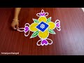 simple chithirai matham kolam easy 5x1 dots rangoli beautiful muggulu