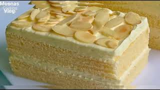 Moist sponge vanilla cake/easy recipe #cookingstation