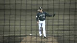 オリックスバファローズ 張奕投手 投球練習 2022/8/28 豊橋市民球場 VS 中日ドラゴンズ