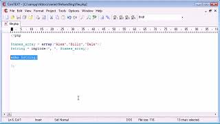 Beginner PHP Tutorial 81 The implode Function with File Handling Example YouTube 2017