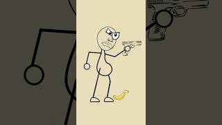 Banana! Nah nah! 🤣🤣(4k memes)  #shorts #stickman