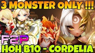 3 MONSTER ONLY !!! F2P HOH B10 CORDELIA THE WIND BLADE DANCER SUMMONERS WAR