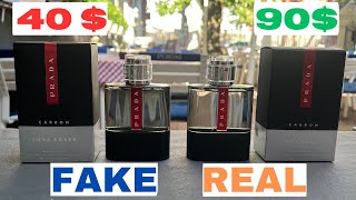 Fake vs Real Prada Luna Rossa Carbon Perfume