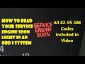 How to read OBD I codes on 82-95 GM vehicles (codes included)