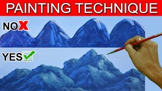 Do's and Don't on Painting Mountains in Step by Step Basic Acrylic Painting Tutorial by JM Lisondra