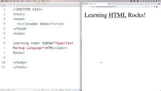 HTML abbr Element Tutorial