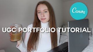 how to create a UGC portfolio using CANVA! + FREE template | getting started with UGC creation 2022