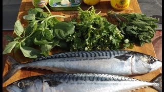 MACKEREL.How To Cook,Line Caught Mackerel ,Stuffed With Salsa Verde...