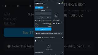 #strk/usdt lunch coin binance #binance #foryou