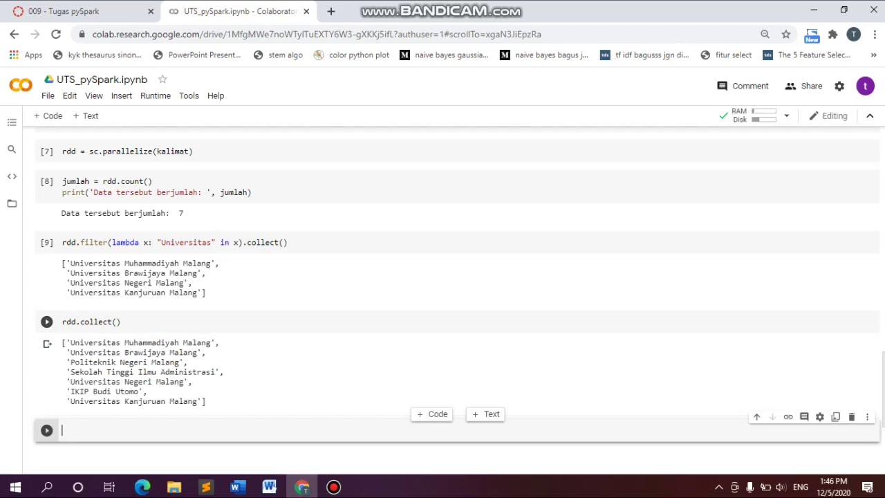 Tutorial Pyspark Rdd Google Colab Youtube