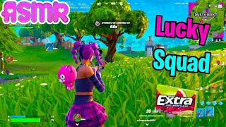 ASMR Gaming 🍀 Fortnite OG Lucky Squad Relaxing Gum Chewing + Controller Sounds Whispering 🎧