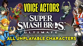 Super Smash Bros Ultimate All Unplayable Characters Voice Actors