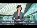 are lawsuit settlements or judgments taxable lawinfo