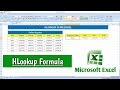 How To Use HLOOKUP Formula in Microsoft Excel | HLOOKUP in Excel