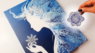 FROSTY Snow Queen In-Depth Tutorial! Spectacular Swiping | AB Creative Acrylic Pouring