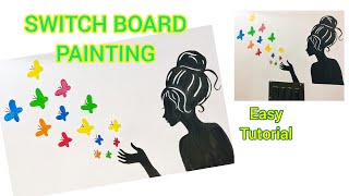 Switch Board wall art ideas for Beginners | Easy Wall Painting Step by Step for Beginners