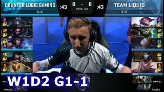 CLG vs Liquid | Game 1 S7 NA LCS Summer 2017 Week 1 Day 2 | CLG vs TL G1 W1D2