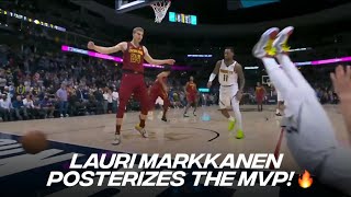 Lauri Markkanen POSTERIZED AND STAREDOWNS at the MVP Nikola Jokic!