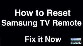 How to Reset Samsung TV Remote Control  -  Fix it Now