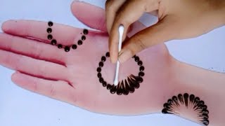 Best mehndi design -সেরা মেহেন্দি ডিজাইন -cotton bud mehendi design front hand