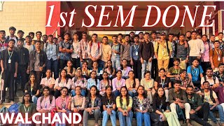 1st Semester completed ✅ || Exam over.🎉 || #walchand #engineering #vlog