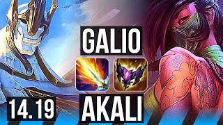 GALIO vs AKALI (MID) | 5/4/17 | EUW Challenger | 14.19