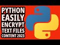 How To Encrypt Text Files In Python - MINI PROJECT2023
