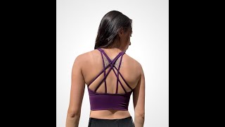 Brassière de sport violet Confort • AL Sportswear