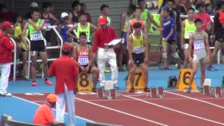 20160425140257 105學年度全國中等學校運動會田徑賽國中男組110公尺跨欄準决賽第1組 彰化縣大同國中賴泊諺 桃園市慈文國中鄭凱倫  花蓮縣宜昌國中陳伊皜 進决賽。