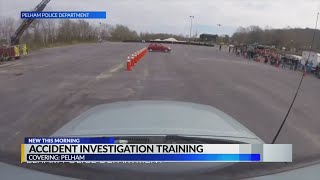 Traffic homicide investigators participate in car accident training