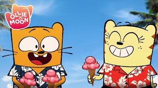 Hawaiian Shirt Hijinks 🌺 | Ollie and Moon English | Full Episode | Season 1 | Cartoons for kids