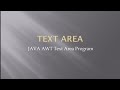 Java AWT TextArea Program
