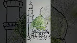 Madina glitter painting 🤲#madina  #ytshorts #shorts#islamicvideo #labbaikallahummalabbaik