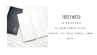 Freely Noted | Tomoe River Paper Grid Notebook | Plannermonkeyco