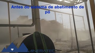 Mineratec - Sistema de abatimento de pó (antes e depois)