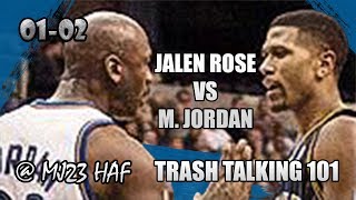 Michael Jordan vs Jalen Rose Highlights Wizards vs Pacers (2002.02.03)-50p all,NASTY TRASH TALKING!