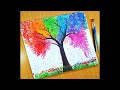Rainbow Tree/Easy Painting For Kids/Acrylic Painting For Kids/Colorful Tree Painting for Beginners
