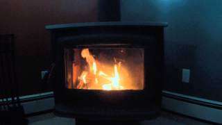 Lighting my wood stove