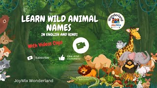 Wild Animals Names | जंगली जानवरों का नाम | Wild Animals Names in hindi and english | Animals videos