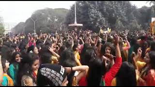 MMV BHU Girls dance Basant panchami celebration in BHU