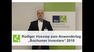 Rüdiger Hossiep zum Anwendertag \